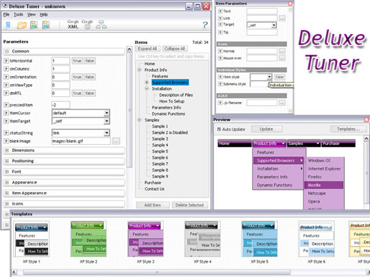 JavaScript DHTML Menu screenshot JavaScript DHTML Menu screenshot