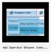 Add Seperator Between Items Virtuemart Javascript Menubar Submenu