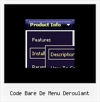 Code Bare De Menu Deroulant Tab On Web Page Dhtml