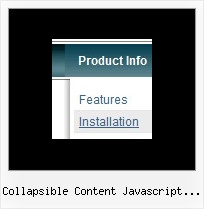 Collapsible Content Javascript With Arrow Cascading Menus For Web Pages