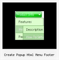 Create Popup Html Menu Footer Dynamic Menu Java Script Tutorial