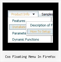 Css Floating Menu In Firefox Javascript Disable Appearance