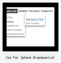 Css For Iphone Dropdownlist Mouseover Menu Scripts