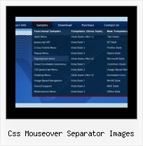 Css Mouseover Separator Images Javascript Cascading Menu Frames