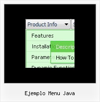 Ejemplo Menu Java Hover Javascript Menu All Horizontal