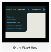 Extjs Fixed Menu Collapsible Java Menus
