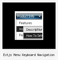 Extjs Menu Keyboard Navigation Transparent Drop Down Navigation Menu How To Make