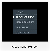 Float Menu Twitter Web Navigation Tabs