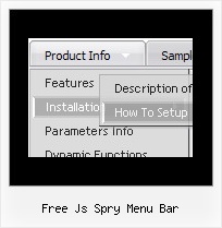 Free Js Spry Menu Bar Menu Horizontal Deroulant Javascript