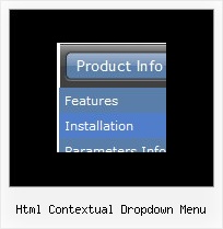 Html Contextual Dropdown Menu Bar Website Navigation