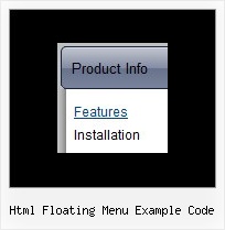 Html Floating Menu Example Code Vertical Menu Sliding