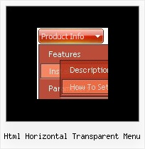 Menu Desplegable En Java Html Horizontal Transparent Menu Html Horizontal Transparent Menu Web Menu Script