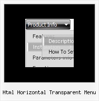 Html Horizontal Transparent Menu Menu Tutorials