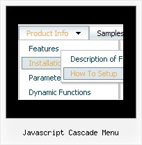 Javascript Cascade Menu Navbar Javascript