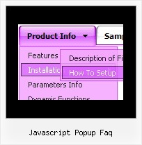 Javascript Popup Faq Menu Css Horizontal