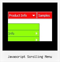 Javascript Scrolling Menu Menu Mouse Over