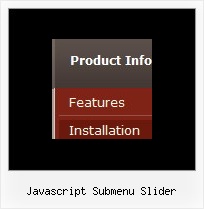 Javascript Submenu Slider Pull Down Menu With Html