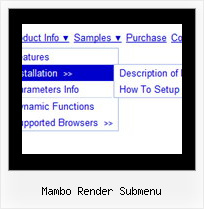 Drop Down Navigation Over Frame Mambo Render Submenu Mambo Render Submenu Web Menu Tab