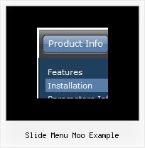 Slide Menu Moo Example Javascript Moving Menubar