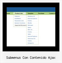 Submenus Con Contenido Ajax Javascript Menu Shadow