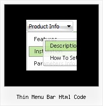 Thin Menu Bar Html Code Pull Down Menus And Html