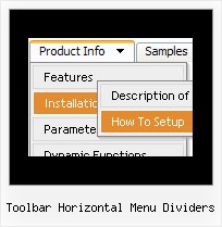 Toolbar Horizontal Menu Dividers Css Select Menu