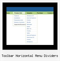 Drop Down Menu Code Download Toolbar Horizontal Menu Dividers Toolbar Horizontal Menu Dividers Dynamic Javascript List Loading