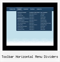 Sample Html Navigation Toolbar Horizontal Menu Dividers Toolbar Horizontal Menu Dividers Templates With Cascading Drop Down Menu