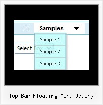 Top Bar Floating Menu Jquery Simple Pulldown Menu